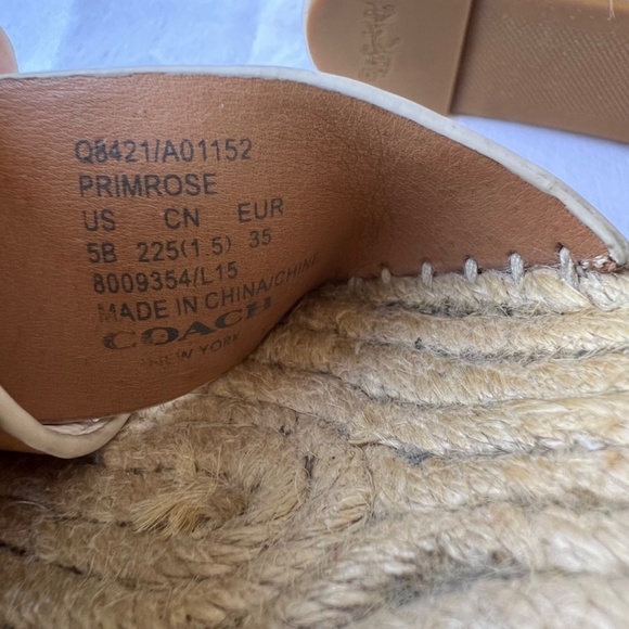 Coach Primrose leather upper espadrille wedge sandals - Picture 9 of 12